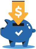 Accountant piggybank icon