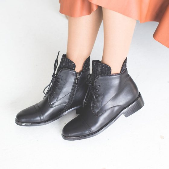 Leather ankle boots