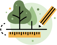 Garden landscape icon