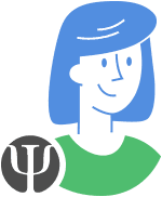 Psychologist woman icon