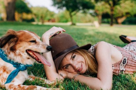 Girl-and-dog